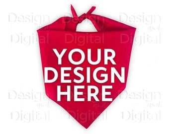 Modello di bandana per cani / Modello di bandana rossa per cani / Modello di cane / Modello di sciarpa per cani / Modello di bandana triangolare per cani / Bandana per cani da annodare