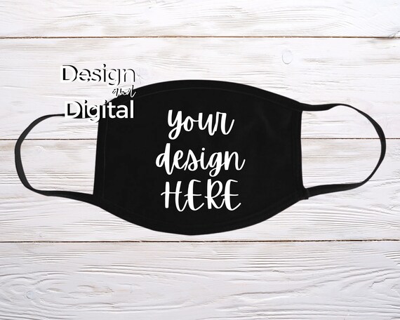 Download Face Mask Mockup Black Face Mask Mockup Flat Lay Face Mask Etsy