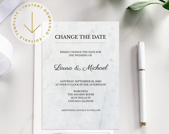 Change the Date | Save Date | Wedding Postponement | Cancelled Wedding | Date Change | Change of Plans | Set in Stone