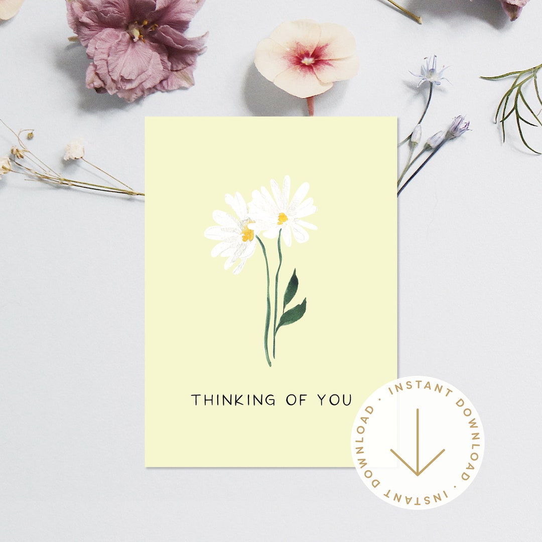 Printable Thinking of You Card | Greeting Card | Sympathy | Grief Loss ...