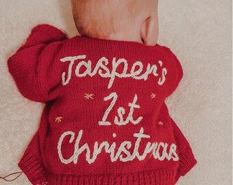 Handmade 1st Christmas cardigan/jumper