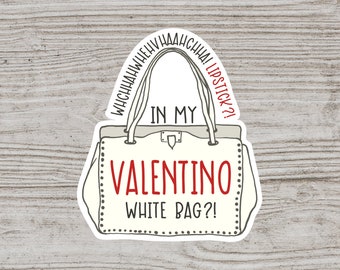 lipstick in my valentino white bolsa