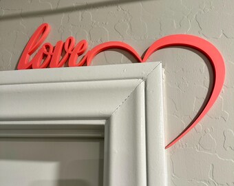 Love and Hearts door frame sign, Valentine’s Day, room decor