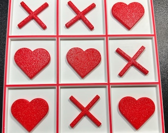Valentine’s Day Tic Tac Toe – Romantic Heart & X Game Board for Couples and Family Fun