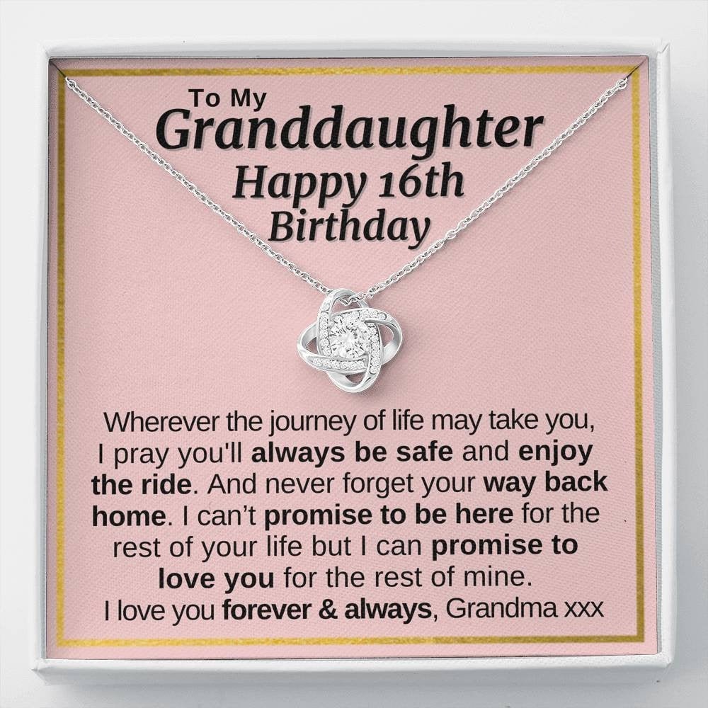 16 Birthday Necklace To My Granddaughter Sweet 16 Gift Etsy
