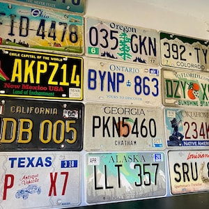Authentic US License Plates
