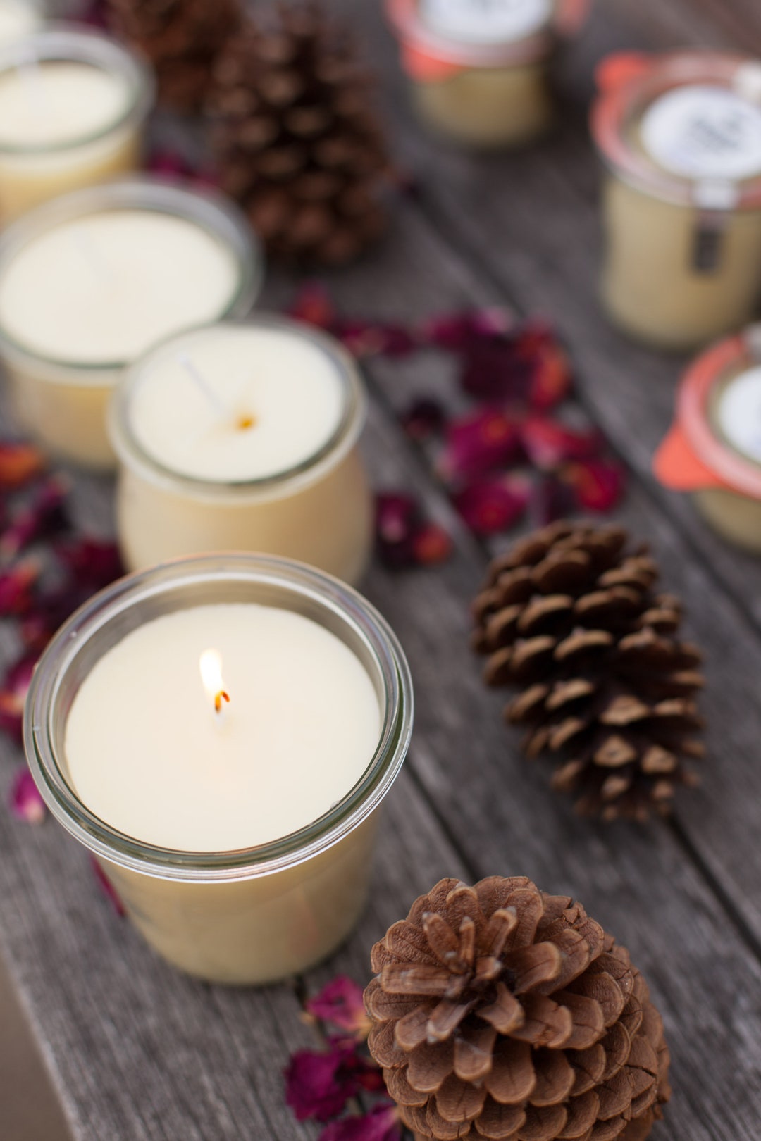 Natural Beeswax & Tallow Handcrafted Candles With Lavender Vanilla