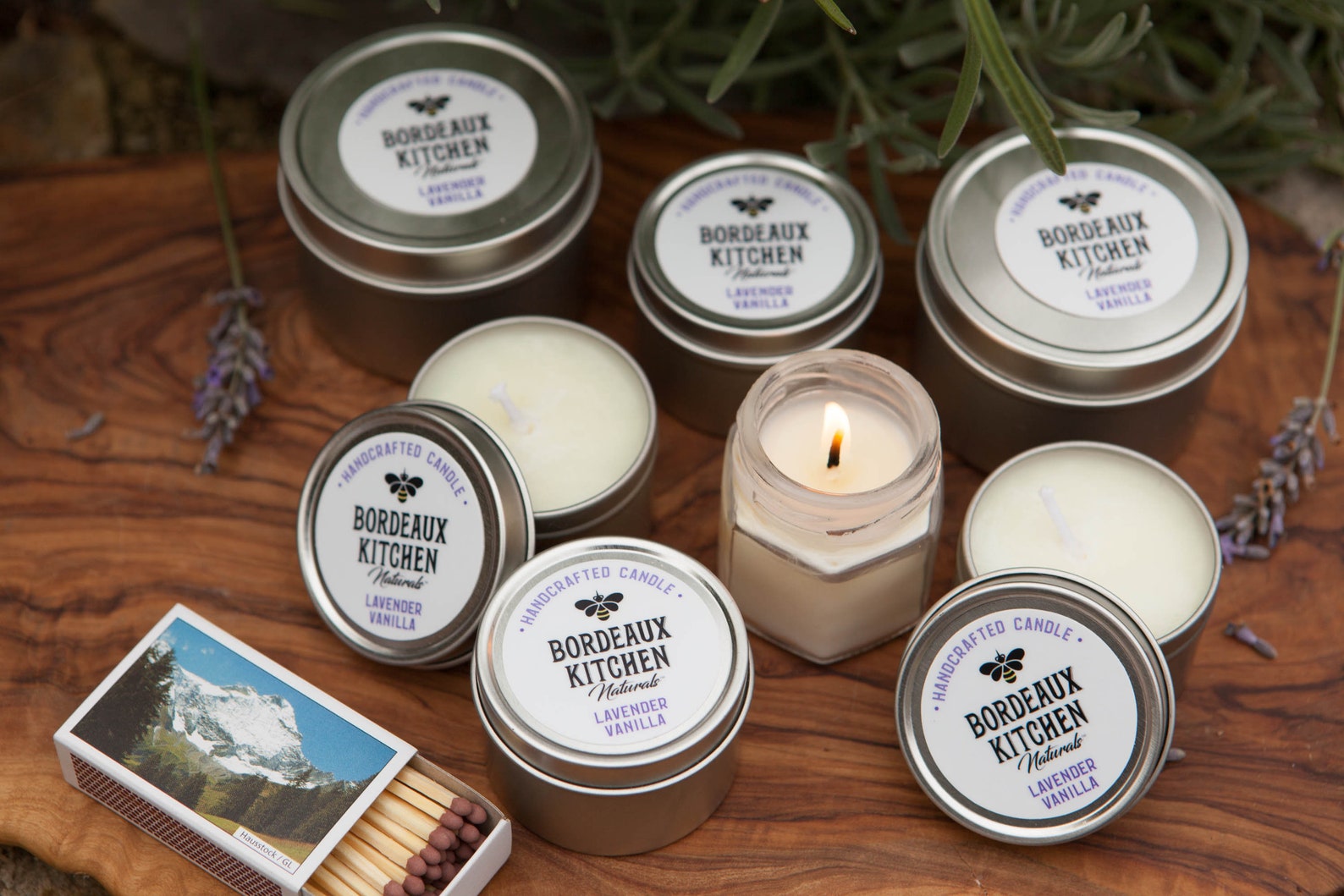 Lavender Vanilla Scented Candles Made With Tallow or Etsy