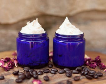Vanilla Coffee Whipped TALLOW & HONEY SCRUB, Facial Cleanser, Moisturizing Mask