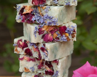 French Lavender & Blue Tansy Handmade Soap, Lard Beauty Bar