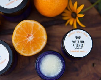 Organic Tallow Scar Salve: Unscented or Tangerine Vanilla also for Dry Patches