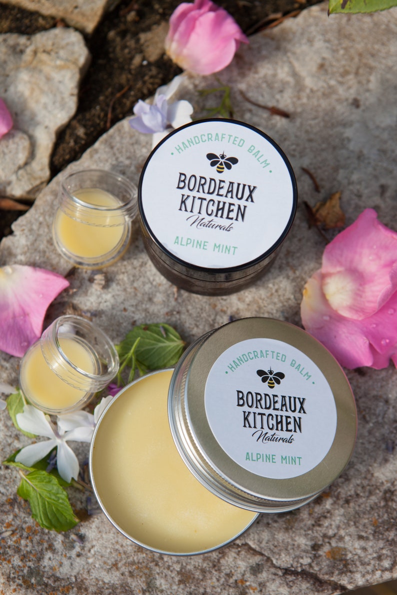 Alpine Mint Balm Soothing Tallow Beeswax Organic Balm for Lips, Hands