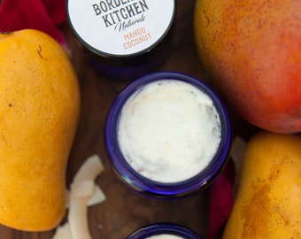 Nourishing Mango Coconut Complex Whipped Body Butter with Pastured Tallow, Shea Butter and Organic Nourishing Oils