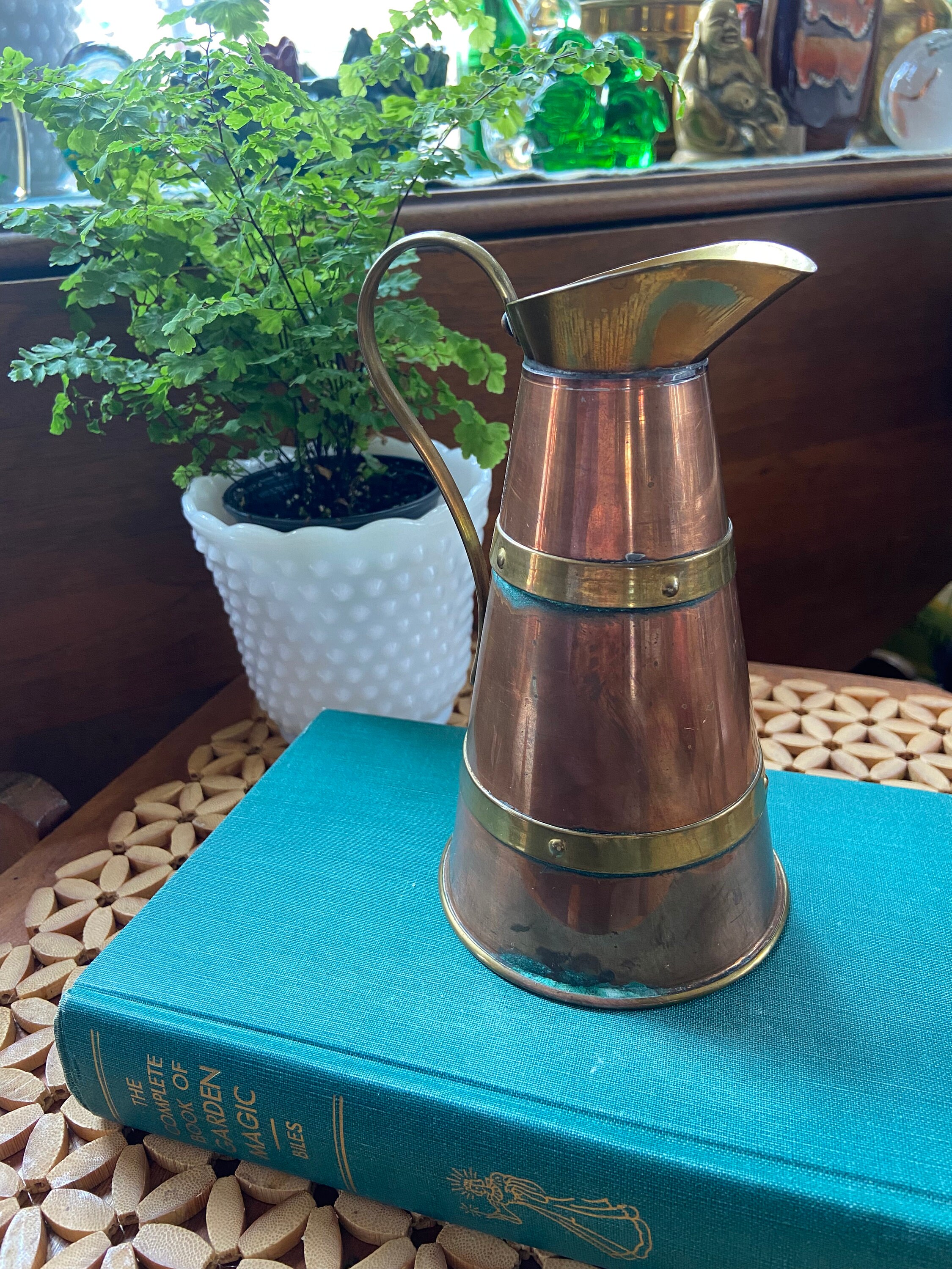 Vintage Copper & Brass Pitcher / Jug Made in England Etsy