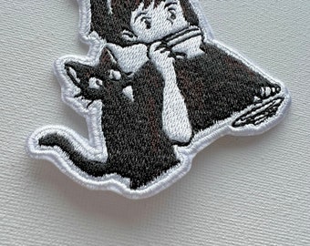 Kiki's Delivery Service embroidered patches, sew on patches, patches, embroidered patches, kikis delivery service, patch, embroidery