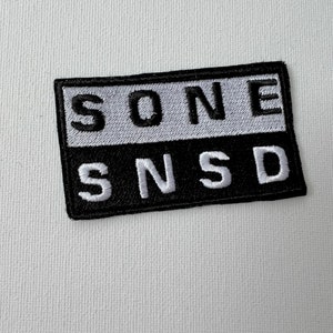 SNSD SONE embroidered patches, sew on patches, snsd, kpop patch, kpop embroidery, sone, patch, girls generation, kpop embroidery image 1