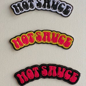 Hot Sauce NCT dream embroidered patches, sew on patches, kpop patches, nct dream, nctzen, fanart, kpop stan, kpop, embroidered patch