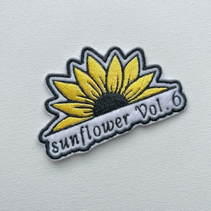 sunflowerVol6 embroidered patches, sew on patches, applique, embroidered patches, embroidery, patch badges, patches for clothing