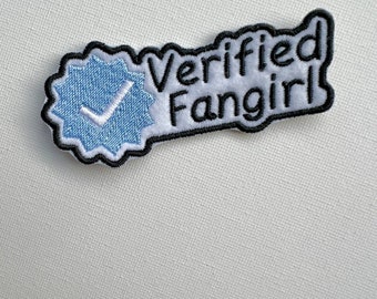 Verified Fangirl embroidered patches, sew on patches, kpop patches, fangirl patches, kpop bias, kpop, embroidered patches, patches