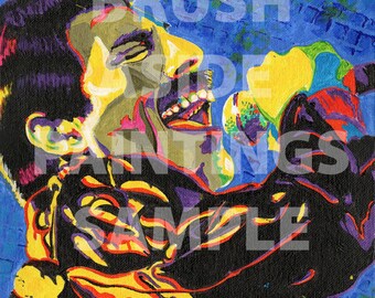 Freddie Mercury / Queen 9 x 12 Acrylic Painting Digital Print