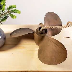 Vintage Antique Brass Boat Marine Propeller around 12&quot; in diameter
