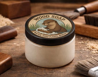 Danish Wood Soap Finish for Furniture and Floors - Water, Soap Flakes, Borax