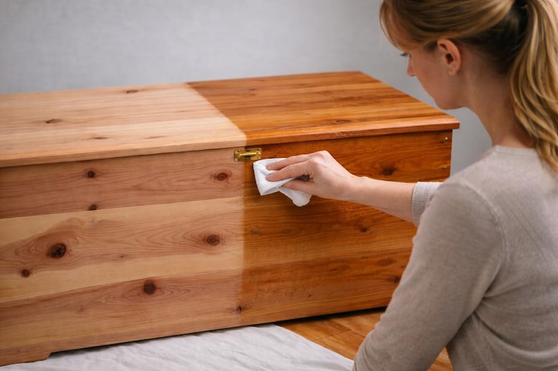 Food Safe Wood Finish – Raw Linseed Oil & Beeswax, Natural Clear Wax Oil image 3