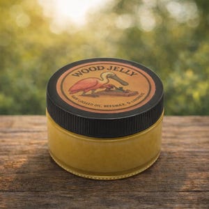 Food Safe Wood Finish – Raw Linseed Oil & Beeswax, Natural Clear Wax Oil 4 Oz Jar