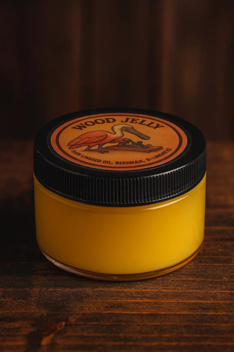 Food Safe Wood Finish – Raw Linseed Oil & Beeswax, Natural Clear Wax Oil image 1