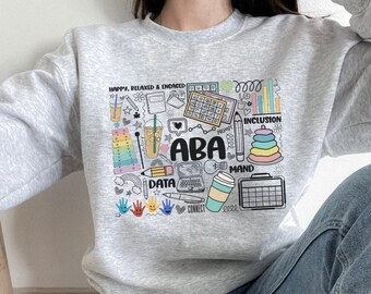 Bcba Sweatshirt Rbt Shirts Aba Crewneck Bcba Gifts Aba Therapy
