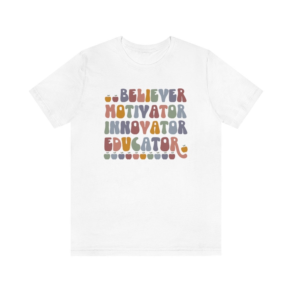 Believer Motivator Innovator Educator Shirt Math Teacher Shirt - Etsy