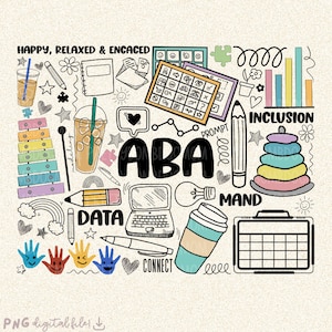 Applied Behavior Analysis Sublimation PNG ABA Sublimation Designs Downloads Inclusion Digital Download Instant Download PNG File