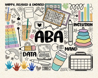 Applied Behavior Analysis Sublimation PNG ABA Sublimation Designs Downloads Inclusion Digital Download Instant Download PNG File