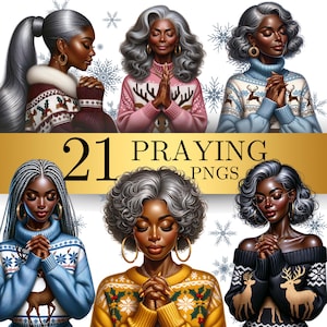 Praying Black Silver Woman Png Praying Women Png Praying Hands Png Praying Clipart Praying Afro Png Girl Praying Clipart African American