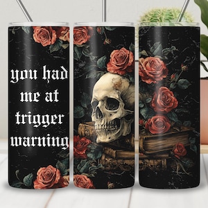 Stfuattdlagg Smut Tumbler Wrap Dark Romance WrapTumbler Reading Bookish Tumbler Romantasy 20 oz Skinny Tumbler Sublimation Trigger Warning