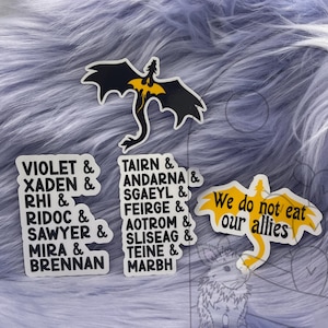 Fourth Wing inspired sticker pack, dragon stickers, bookish sticker, kindle stickers  laptop decal