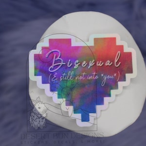 Bisexual pride sticker, lgbtq sticker, pride sticker, holographic  laptop decal
