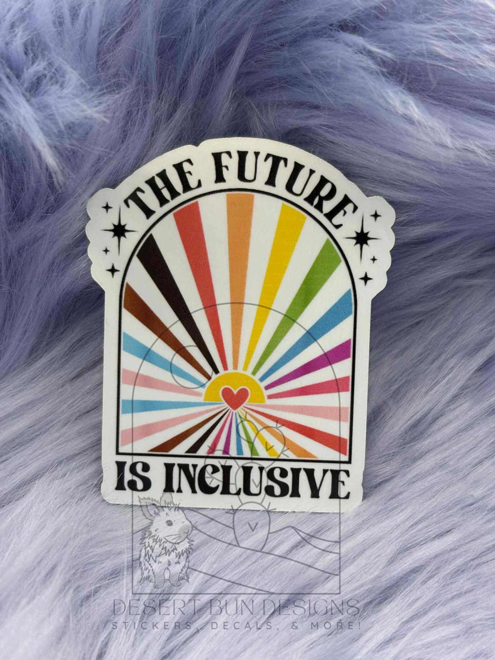 Inclusive Future Laminated Sticker, Rainbow Pride Decal - Etsy