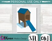 18 Inch Doll Accessories | Miniature Chicken Coop | 1:3 Scale 3D Print File | Instant Download STL and OBJ