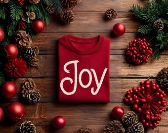 Joy faux yarn Christmas PNG, Faux crochet design, latch hook yarn Christmas sublimation dtf, trending realistic knitting design