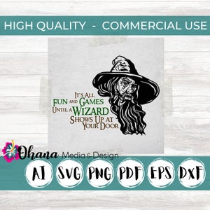Fantasy Epic Funny Wizard Adventure Phrase SVG | Wizard Design PNG | Commercial Use For Cutting Machines and Laser Engravers