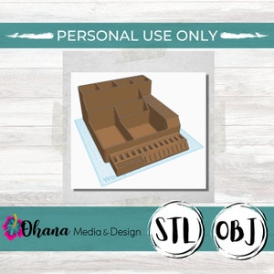 3D Printed Organization | Desk Organizer and Memory Card Holder | 3D Print File Instant Download STL and OBJ