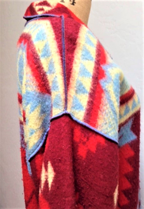 Vintage Ellen Haupli MED Camp Blanket with Native… - image 4