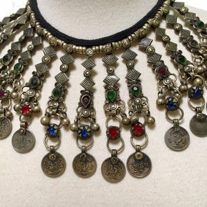 Vintage Afghan Kuchi Tribal Necklace Dangles Ethnic Bohemian Belly Dance