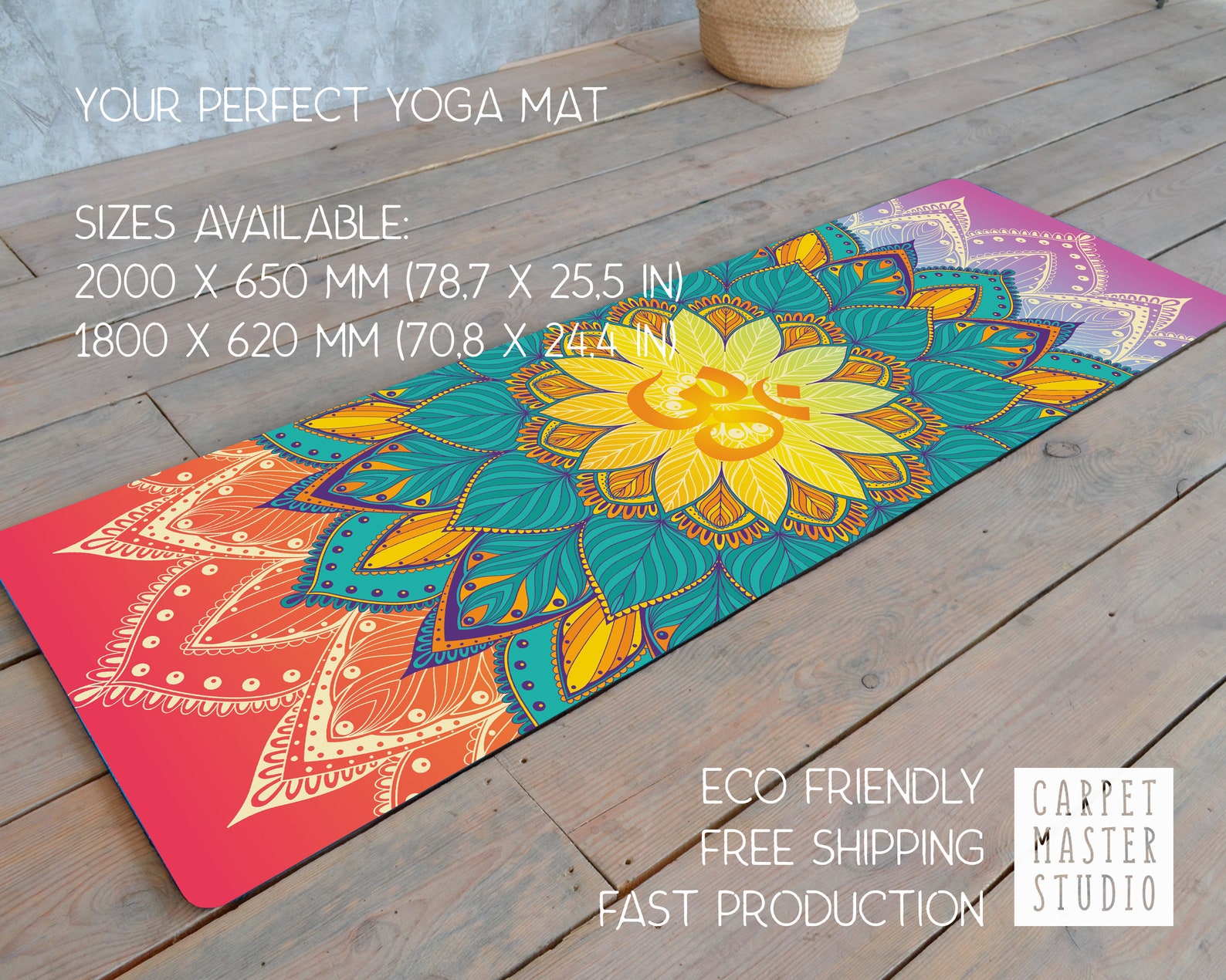Mandala Yoga Mat Mandala Art Fitness Mat Print Yoga Mat Etsy