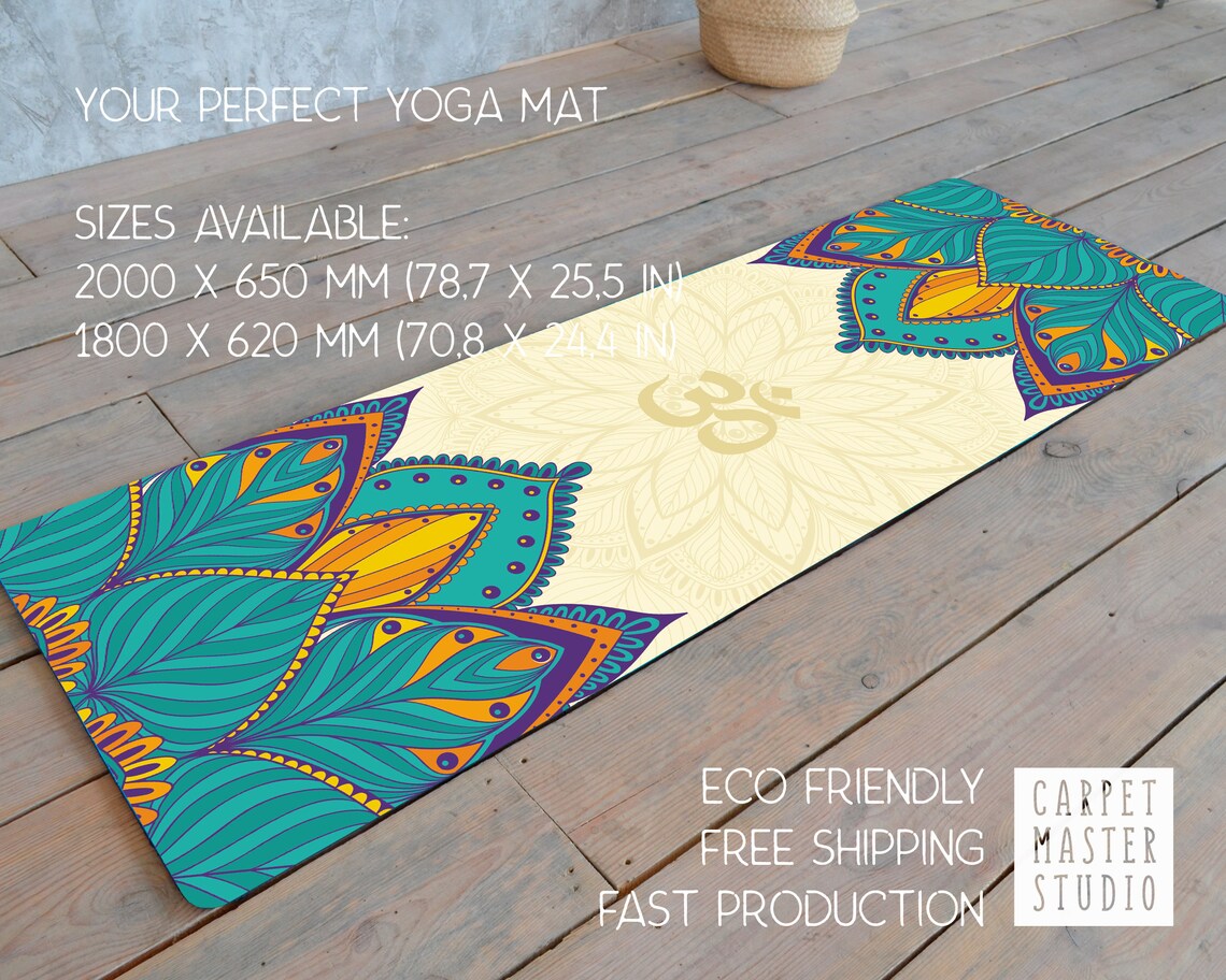 Mandala Yoga Mat Mandala Fitness Mat Print Yoga Mat Fitness Etsy