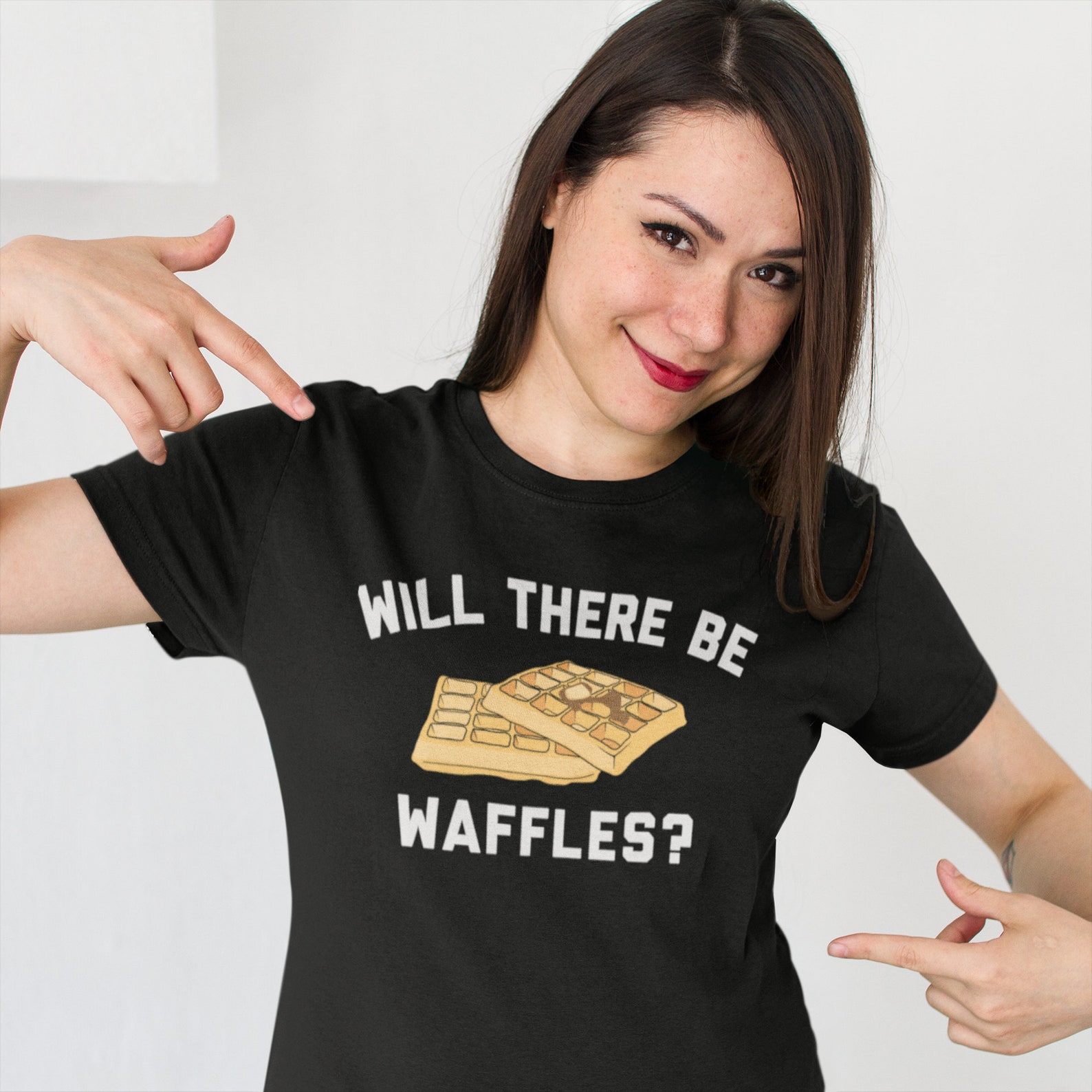 Will There Be Waffles Food Shirt Brunch Shirt Funny Shirt Etsy