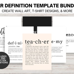 Canva Templates, Dictionary Printables, Commercial Use Templates for Canva, Definition Wall Art Design, PLR Printable Designs