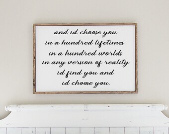 I Choose You Sign SVG files, Over The Bed Sign, Couples SVG, Valentines SVG