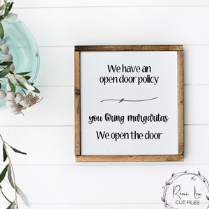Je brengt Margaritas Funny Quote SVG, Deur Hanger SVG, Drinking SVG, Voordeur Sign Svg, Funny Sayings Svg